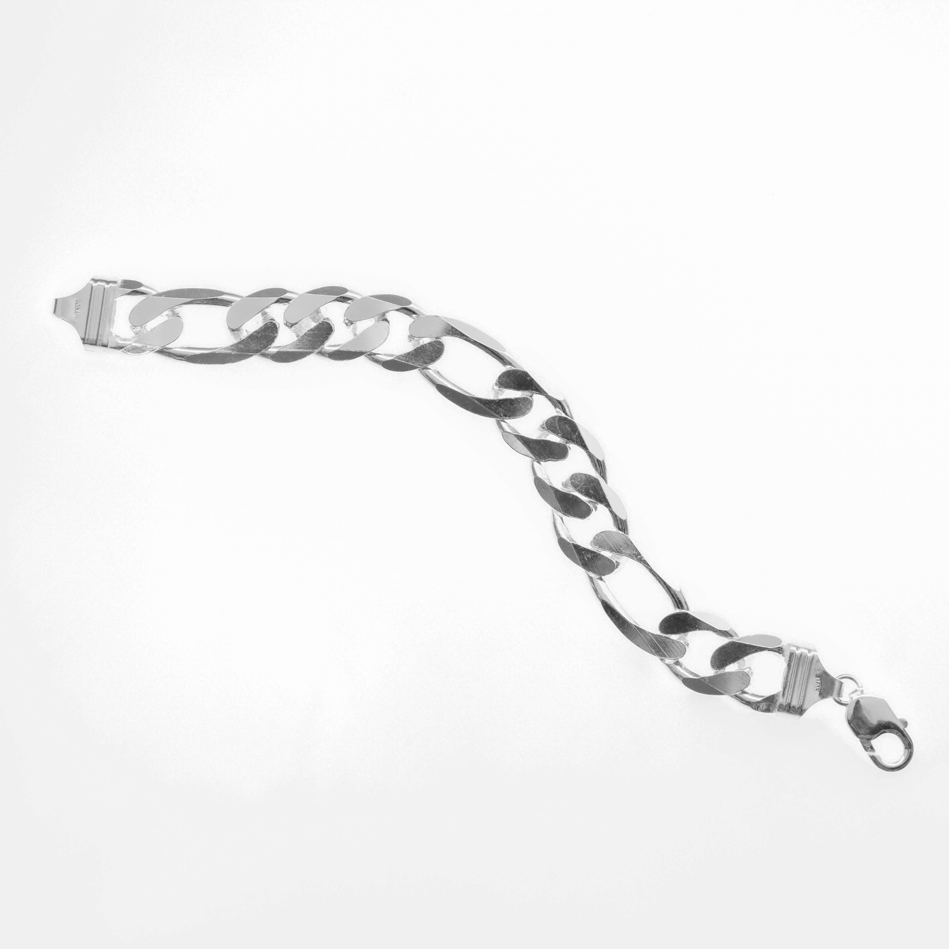 925 Sterling Silver Figaro Bracelet | Liry's Jewelry