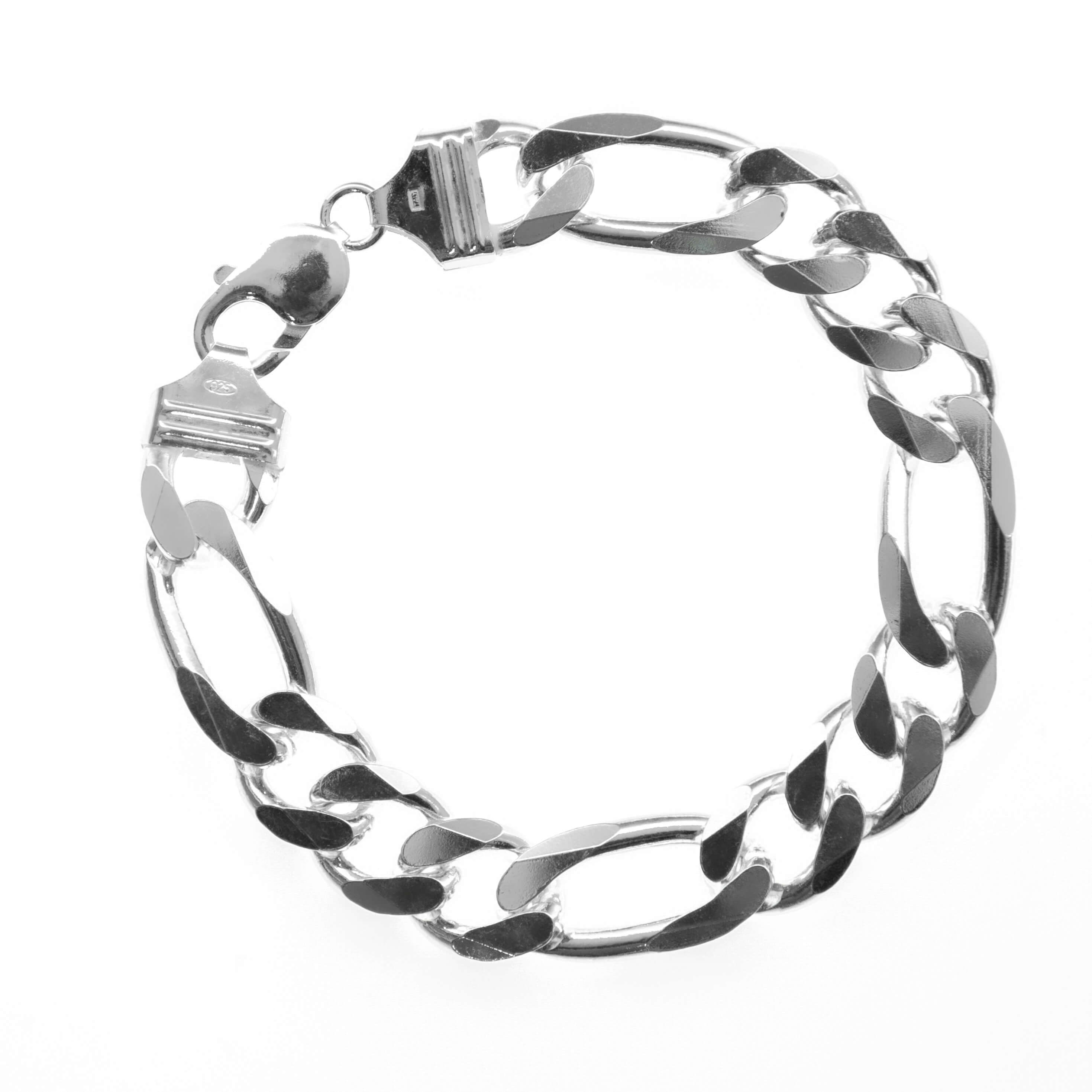 925 Sterling Silver Figaro Bracelet | Liry's Jewelry