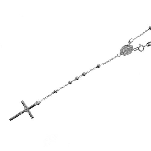 Sterling Silver Guadalupe Rosary Necklace