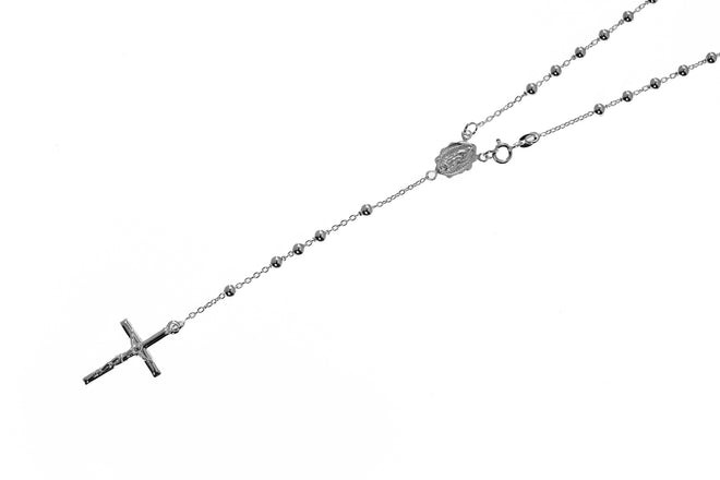 Sterling Silver Guadalupe Rosary Necklace