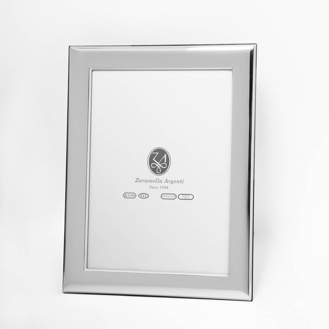 Polished sterling silver 5x7 picture frame – vertical and horizontal display