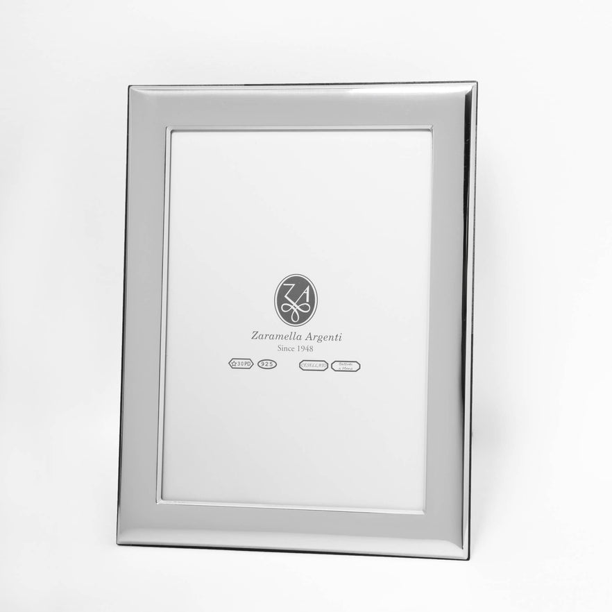 Polished sterling silver 5x7 picture frame – vertical and horizontal display