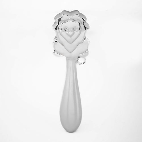 Lion 925 Sterling Silver Baby Rattle - Animal Motif Keepsake