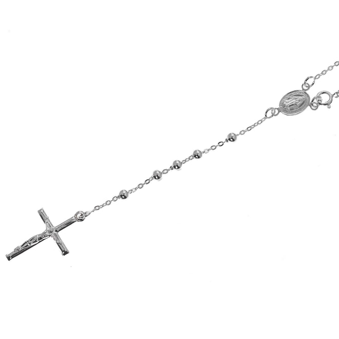 Sterling Silver Rosary Necklace