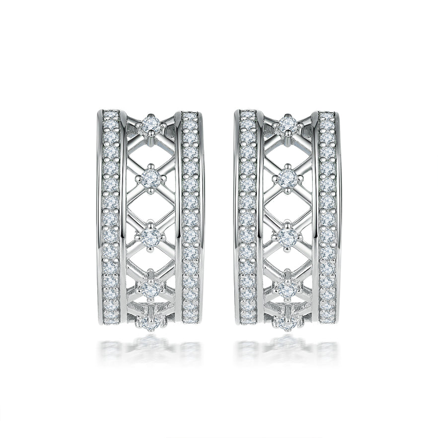 Pendientes de aro de diamante