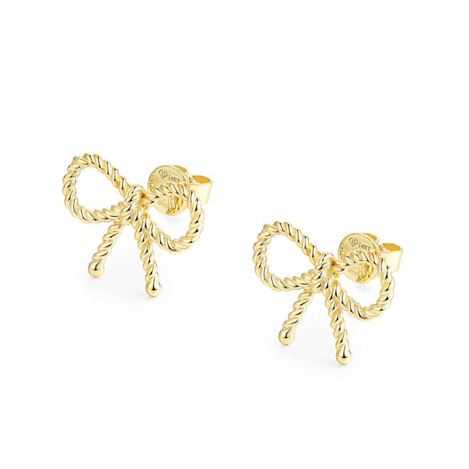 Twisted Bow Stud Earrings