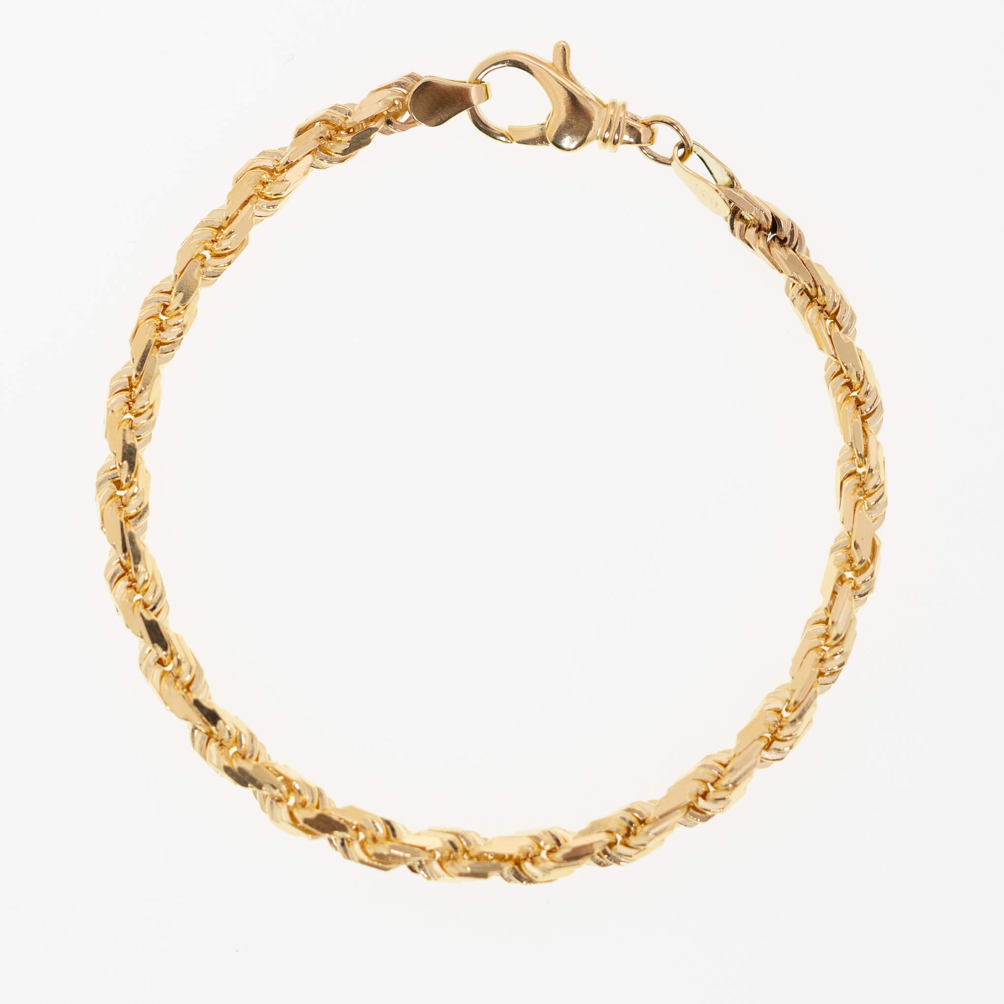 Diamond Cut Gold Rope Bracelet | 10kt & 14kt | Liry's – Liry's Jewelry
