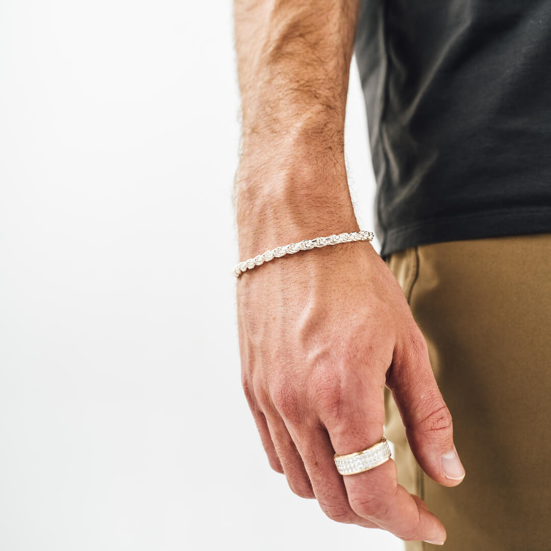 ilver Diamond Cut Rope Bracelets 925 Sterling Lirys Jewelry