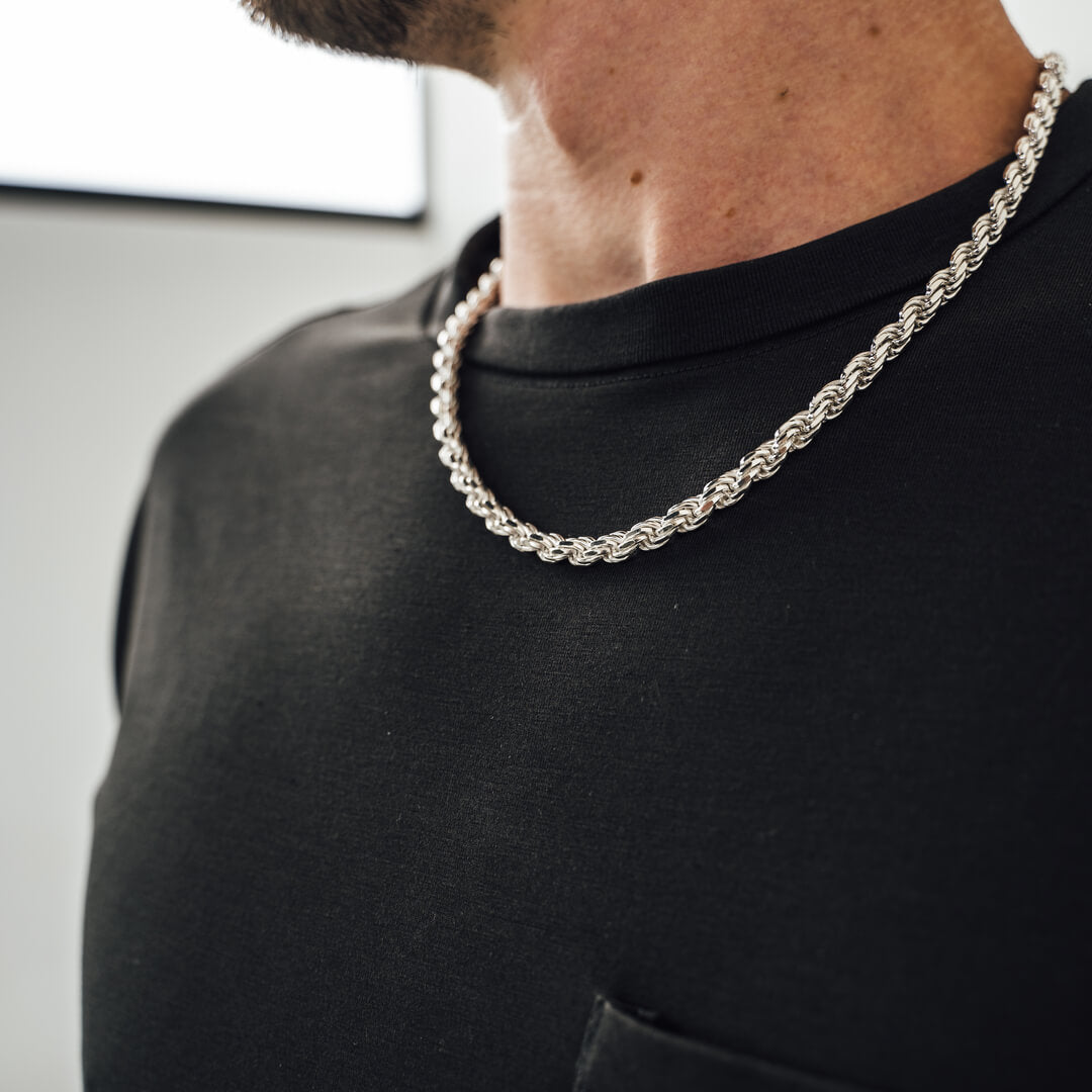 Silver Diamond Cut Rope Chains - 925 Sterling Silver | Lirys Jewelry ...