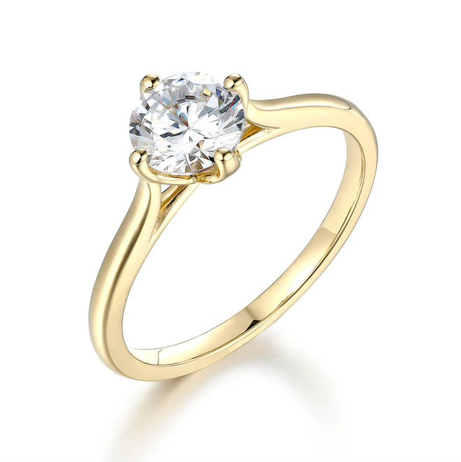 East West Solitaire Engagement Ring