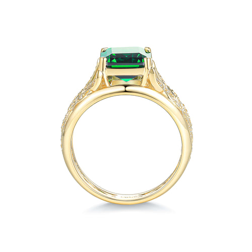 Emerald Leaf Ring