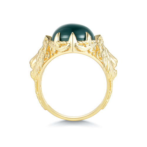 Lion Emerald Majesty Ring