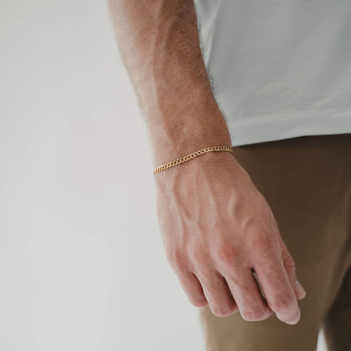 Gold Curb Link Bracelets