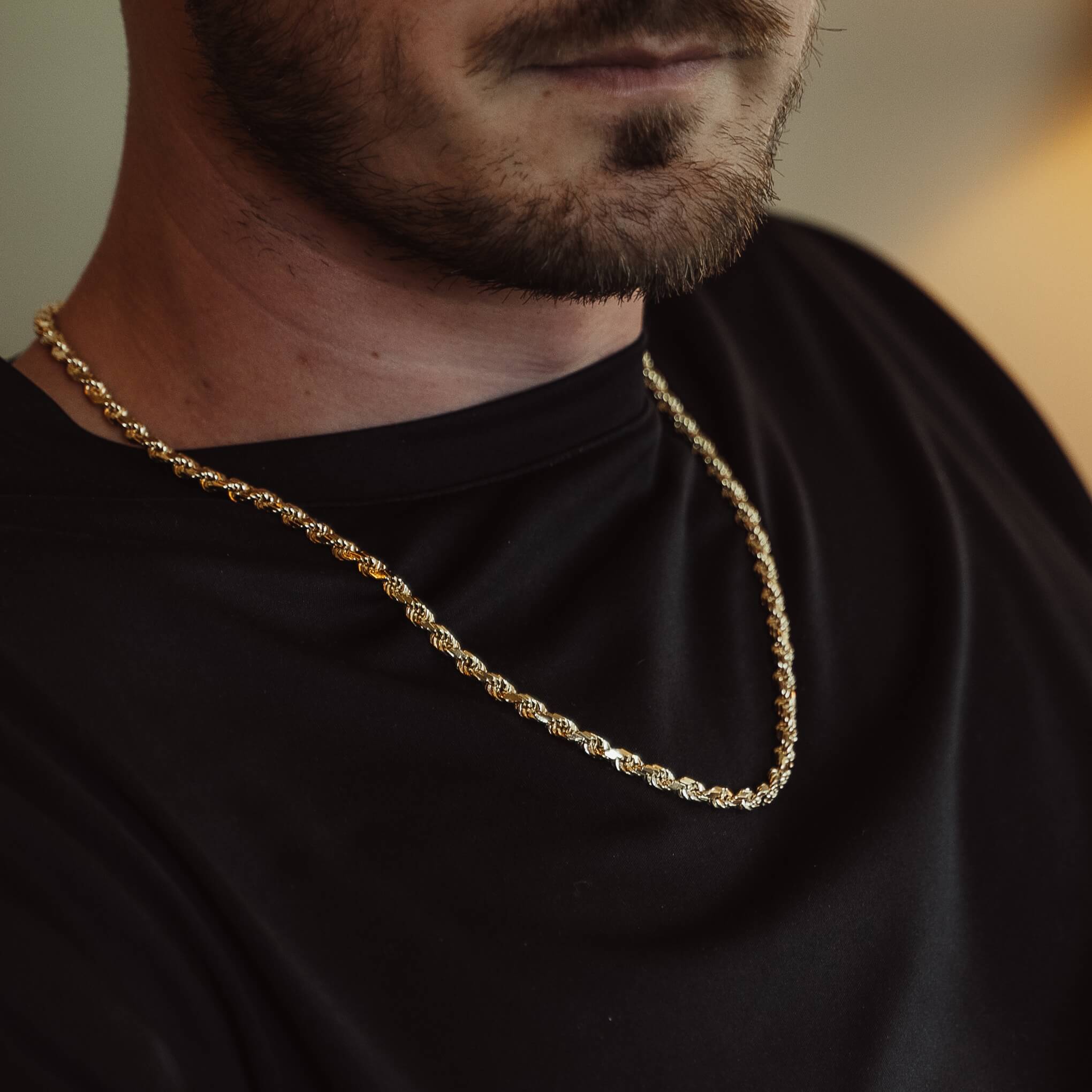 Diamond cut chains for mens fashion