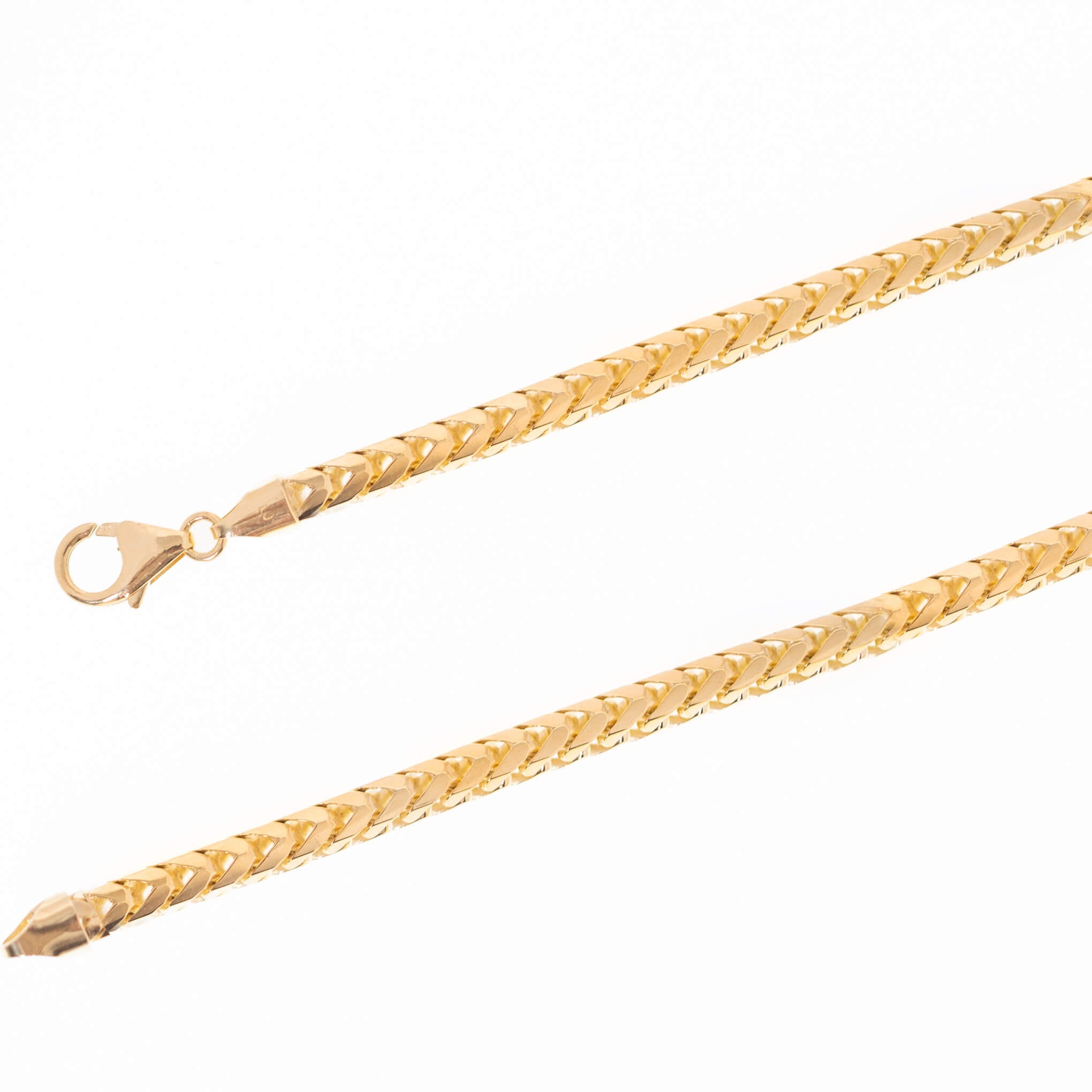 Solid Gold Franco Link Chain 10kt and 14kt Italian Made