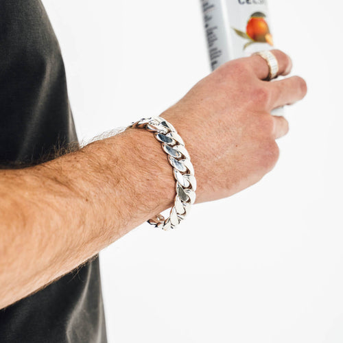 Handmade Sterling Silver Miami Cuban Link Bracelet Lirys Jewelry