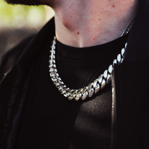 Cuban Chain Mens Thin Sterling Silver Chain Thin Cuban Chain