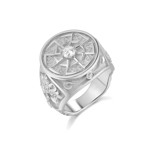 Emperor's Compass Ring Gold Sterling Silver Options Liry's