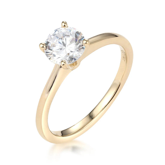 Petite Cathedral Solitaire Engagement Ring