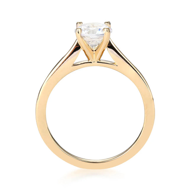 Petite Cathedral Solitaire Engagement Ring