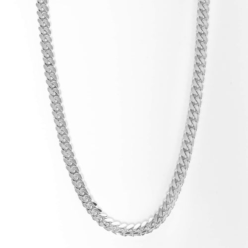 Handmade 999 Pure Silver Miami Cuban Link Chain