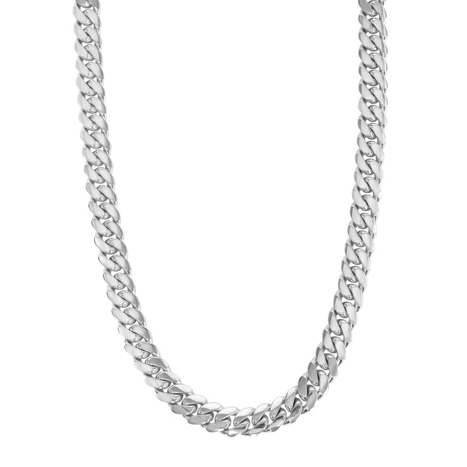 Handmade 999 Pure Silver Miami Cuban Link Chain