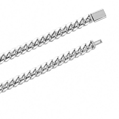Handmade 999 Pure Silver Miami Cuban Link Chain