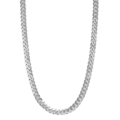 Handmade 999 Pure Silver Miami Cuban Link Chain