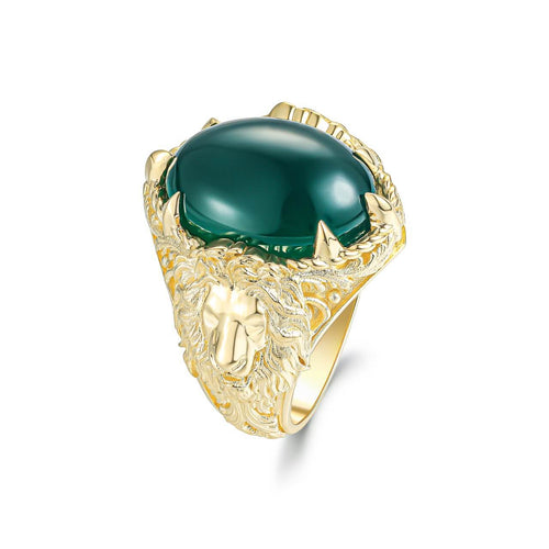 Lion Emerald Majesty Ring