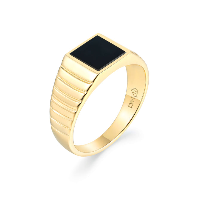 Onyx Minimalist Ring