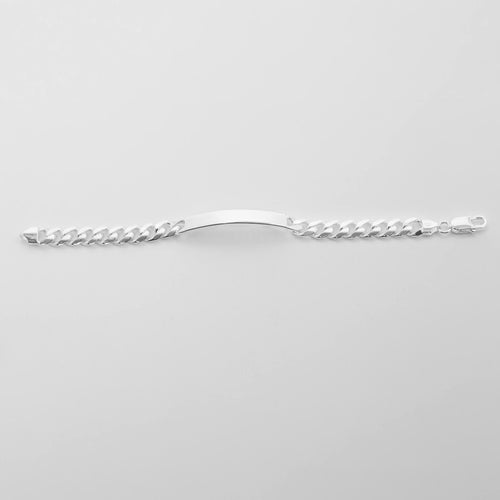 Men's Silver Cuban Curb ID Bracelet