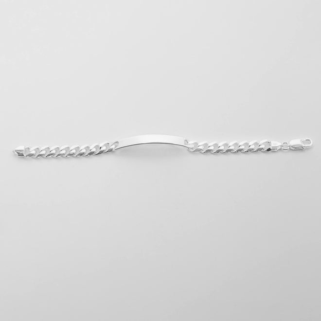 Men's Silver Cuban Curb ID Bracelet