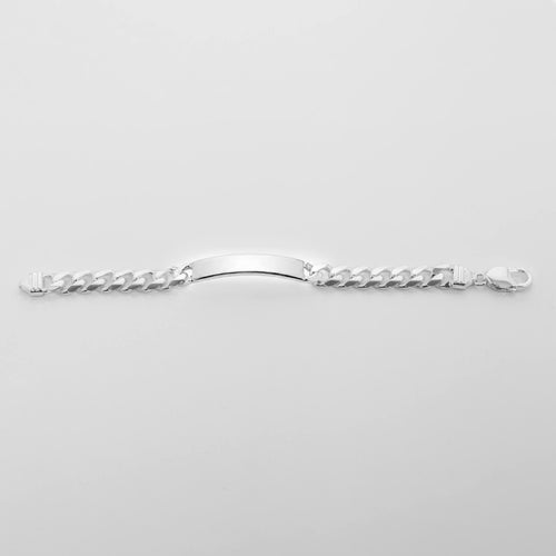 Men's Silver Cuban Curb ID Bracelet