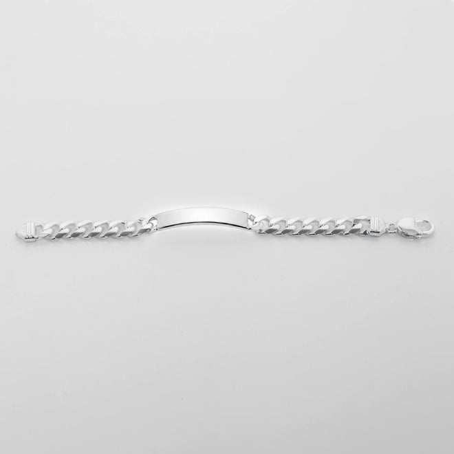 Men's Silver Cuban Curb ID Bracelet