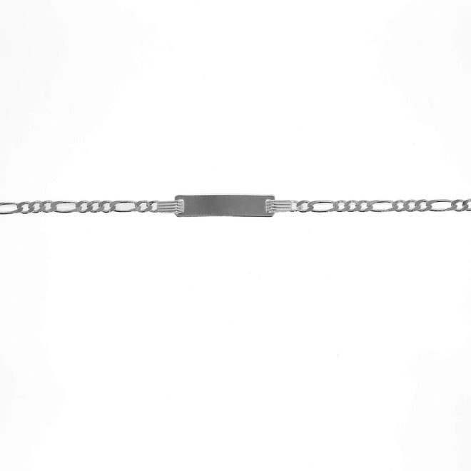 Silver Figaro Baby ID Bracelet