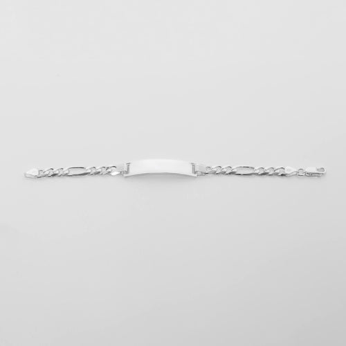 Men's Silver Figaro ID Bracelet