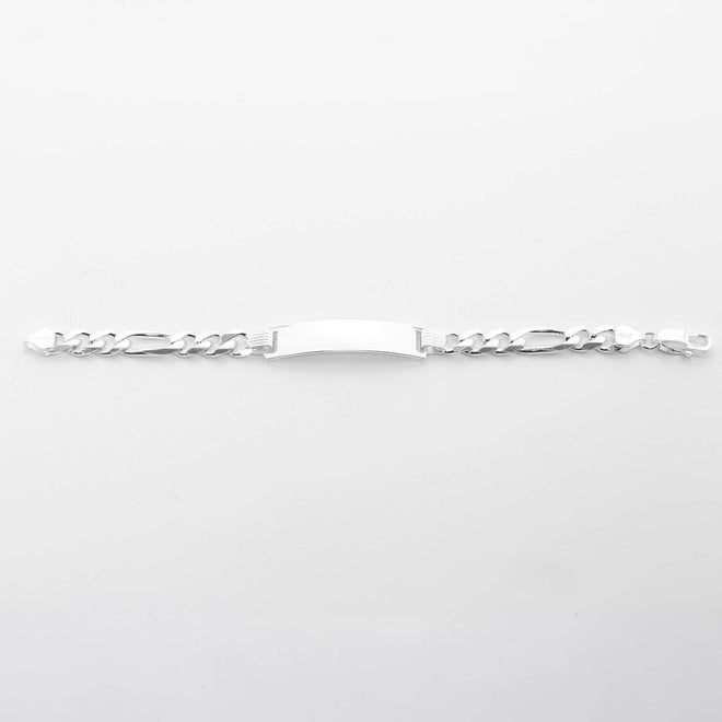 Men's Silver Figaro ID Bracelet