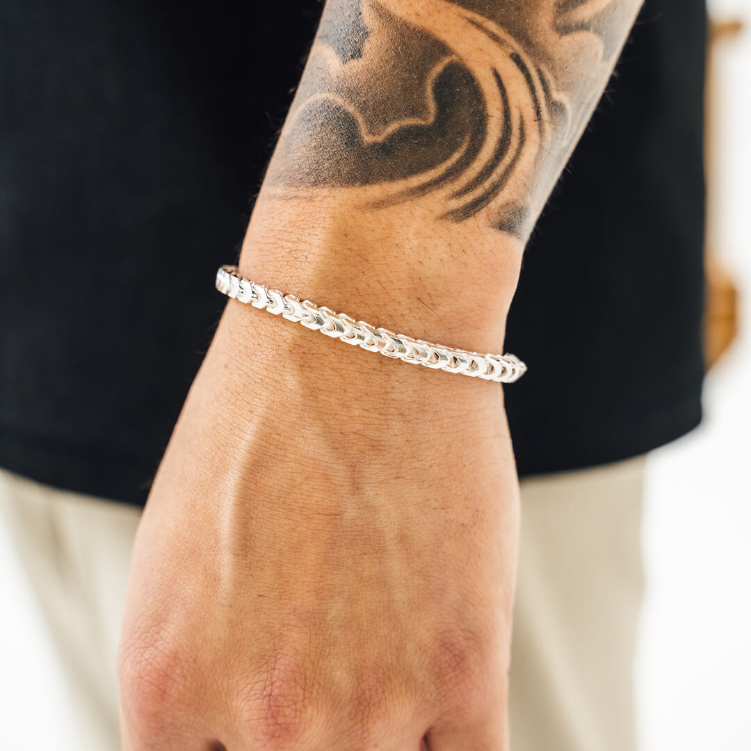 10Kt White Gold Franco Bracelet – Lasker Jewelers