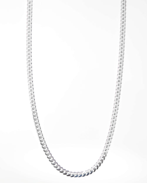 Sterling Silver Miami Cuban Link Chain Genuine Italian Made