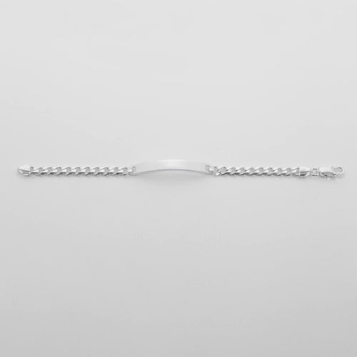 Men's Silver Open Curb ID Bracelet
