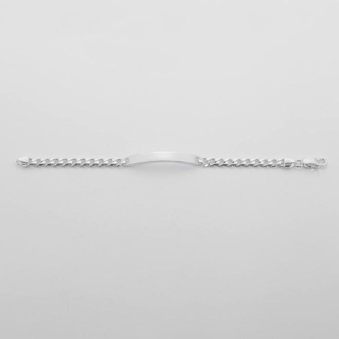 Men's Silver Open Curb ID Bracelet