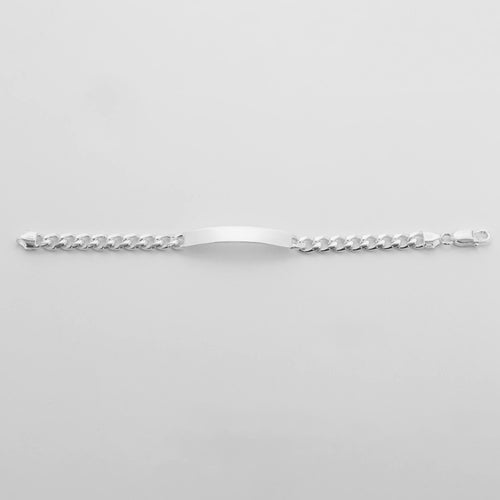 Men's Silver Open Curb ID Bracelet