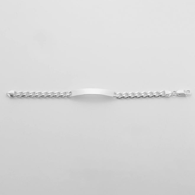 Men's Silver Open Curb ID Bracelet