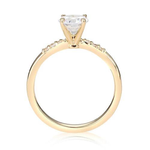 Petite Graduated Diamond Engagement Ring