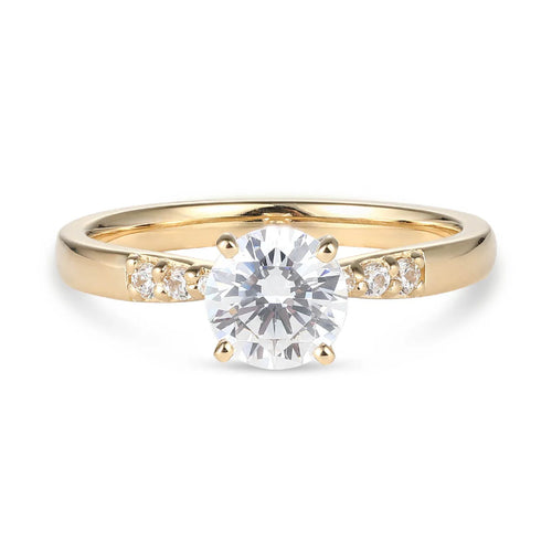 Petite Graduated Diamond Engagement Ring