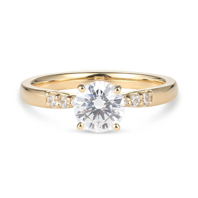 Petite Graduated Diamond Engagement Ring