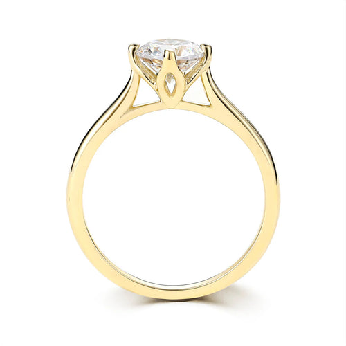 East West Solitaire Engagement Ring