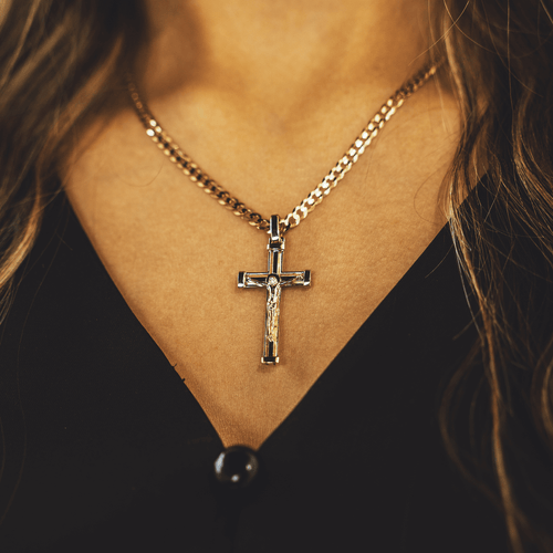 Sanctum Beam Crucifix | Gold & Silver | Liry's Jewelry Sanctum Beam Crucifix | Gold & Silver | Liry's Jewelry
