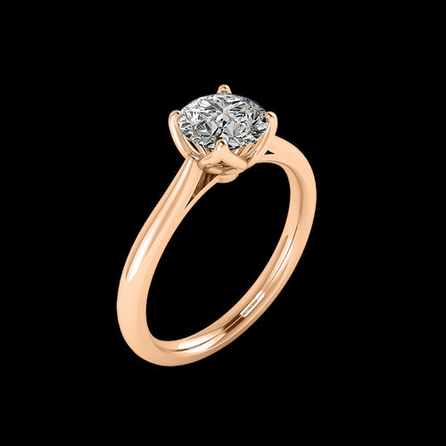 Solitaire,14KT Rose Gold