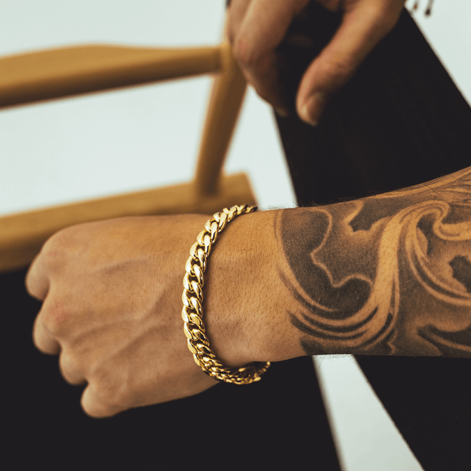 Gold Hollow Miami cuban link bracelets